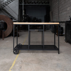 Barra asador abierta negra