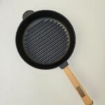 Sartén grill redonda de hierro