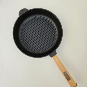 Sartén grill redonda de hierro