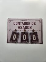 Contador de asados beige