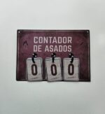 Contador de asados bordó